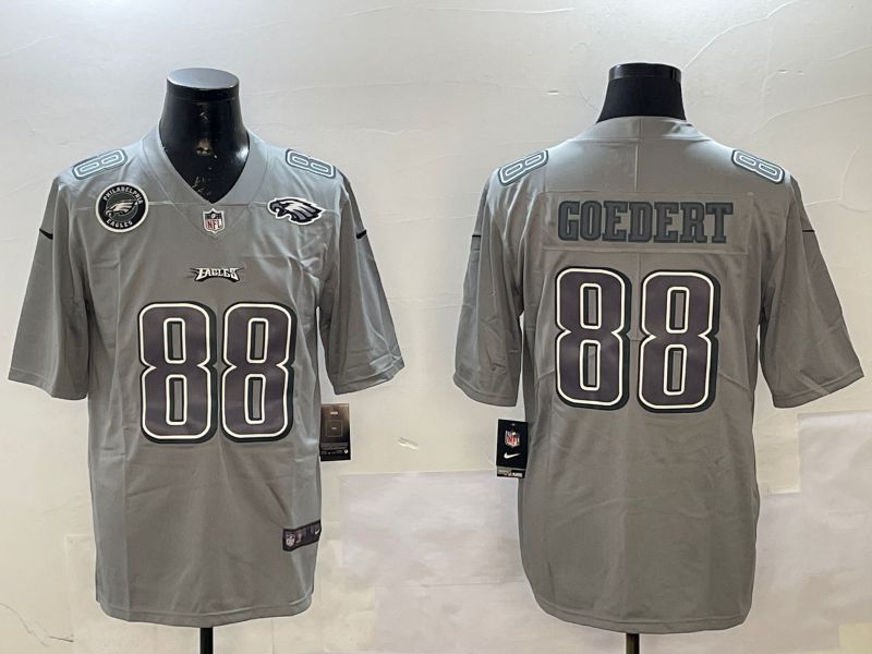 Men Philadelphia Eagles #88 Goedert Grey 2025 Nike Vapor Limited NFL Jersey style 210